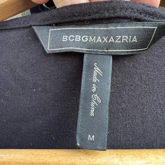 BCBGMaxazria Women's Black Drapery Tank Top Sheer Size M - Picture 2 of 6